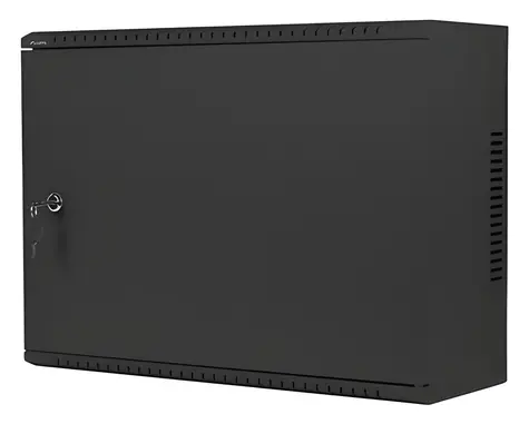 Lanberg WAF1 čierna / Nástenný rozvádzač / 19" / 4U+3U / 540×200 mm / nízkoprofilový / vopred zmontovaný