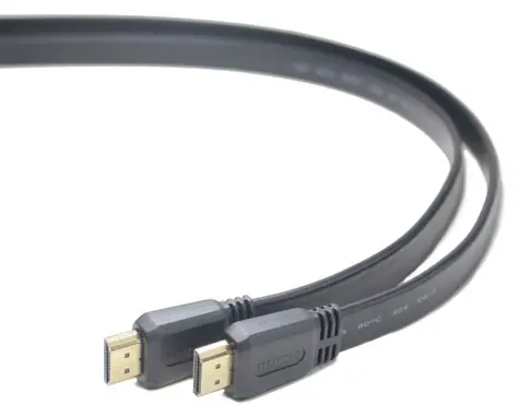 PremiumCord HDMI High Speed + Ethernet 5m / Plochý kábel / Pozlátené konektory