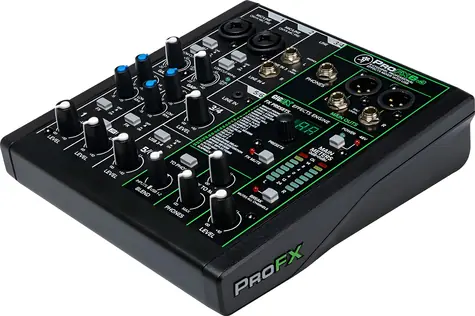 Mackie ProFX6v3 čierna / Mixážny pult / 6 kanálov / USB-C / Bluetooth / Phantomové napájanie 48V
