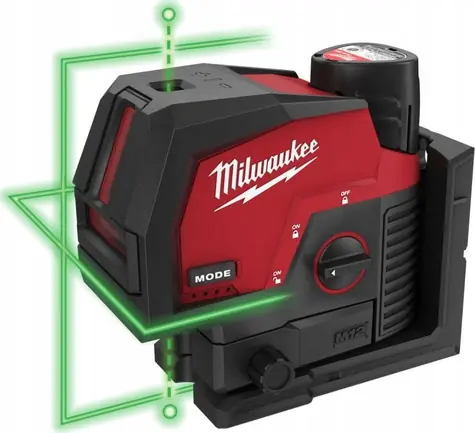 Milwaukee M12 CLLP-0C zelená / Aku líniový laser / 12V / nivelačný