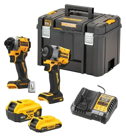 DeWalt Sada AKU náradia 6 dielov / Sada aku náradia / 18V / rázový uťahovač DCF850N & DCF922N / 2x aku / nabíjačka / kufor