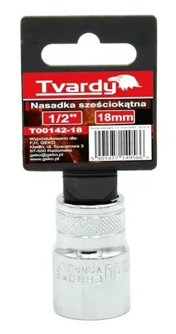 TVARDY Hlavica nástrčná 1/2" 18 mm / Nástrčná hlavica / 1/2" / 18 mm
