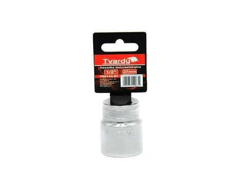 TVARDY Nástrčná hlavica dvanásťhranná 1/2" 27 mm / Nástrčná hlavica / 1/2" / 27 mm
