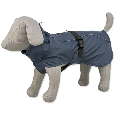 TRIXIE BE NORDIC Husum XL 80 cm tmavo modrá / Pláštenka pre psov / Polyester / Vodeodolná / Reflexné prvky