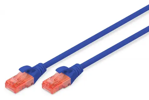 Digitus Cat6 U/UTP modrý / Patch kábel / RJ45-RJ45 / 5 m / PVC