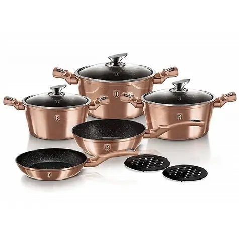 BERLINGERHAUS BH-1220 Rosegold Metallic Line / Sada riadu / Mramorový povrch / 10 ks