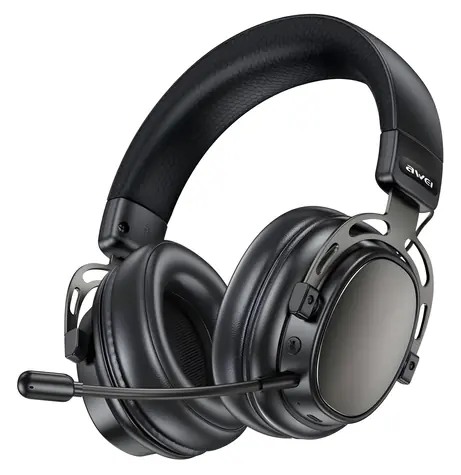 AWEI AT36 čierna / Bezdrôtové slúchadlá s mikrofónom / Bluetooth 5.4 / ANC / Cez hlavu