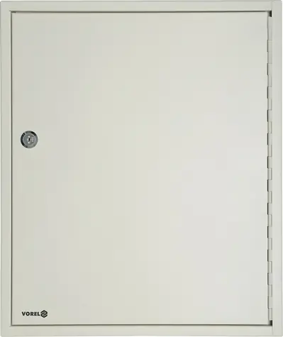 Vorel Skrinka na kľúče 80 háčikov slonová kosť / Skrinka na kľúče / 450x380x80 mm / oceľ