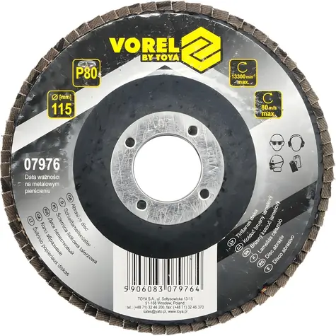 Vorel Lamelový brúsny kotúč P40 / Brúsny kotúč / Priemer 115 mm
