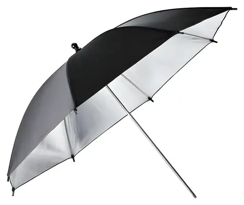 Godox UB-002-33 / Reflexný dáždnik / 84 cm / strieborno-čierny