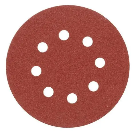 Vorel Brúsny papier 125 mm P120 s otvormi suchý zips / Brúsny papier / zrnitosť P120 / 5 ks