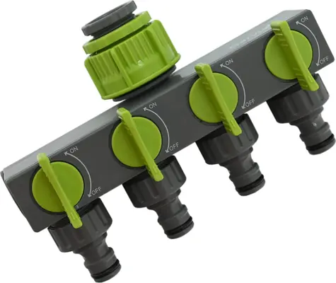 Garvia Rozdeľovač hadicový 4X CLICK / Rozdeľovač / 4X regulácia prietoku / ABS plast
