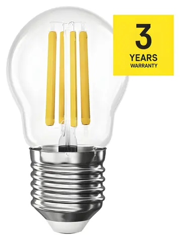 Emos LED žiarovka Filament Mini Globe 5,9 W E27 neutrálna biela / Žiarovka / náhrada za 60W / 806 lm / 4000K