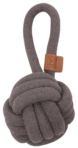 M-Pets Coto bavlnená hračka uzol šedá 11 cm / Preťahovadlo / Bavlna