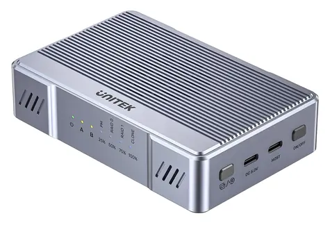 Unitek RAID box 2x M.2 NVMe/SATA / Externý box / RAID / 20 Gbps / Offline klonovanie