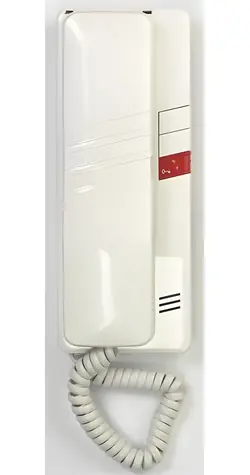 TESLA DT 93 biela / Domáci telefón / Bzučiak / 1 tlačidlo el. zámku