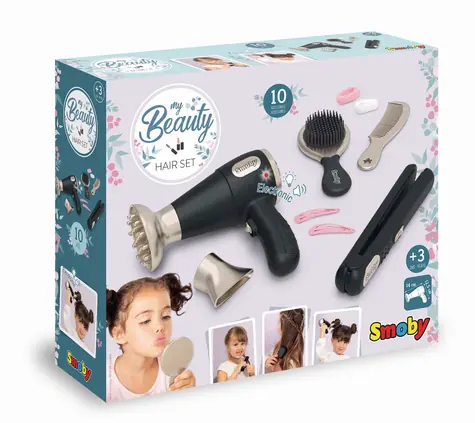 Smoby My Beauty Kadernícka sada s fénom / Detská kadernícka sada / Fén so zvukom a svetlom