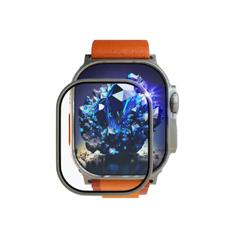 Redpoint Zafírové sklo s rámčekom Apple Watch Ultra / Ochranné sklo / Zafír / Nerezový rámček