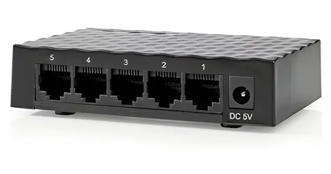 Nedis Sieťový switch 5 portov čierna / Switch / 5x GbE / bez PoE / VLAN / ABS