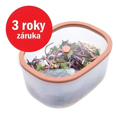 STATUS Dóza na potraviny STA 177159 / 2,3 l / sklo + plast / do umývačky, mrazničky aj mikrovlnky