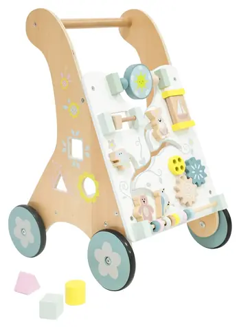 2KIDS TOYS Aktívne chodítko so zvieratkami pastelové / od 1 roka / drevo, kov, guma