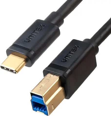 Unitek USB tlačový kábel / Kábel / USB-C - USB-B 3.0 / 5 Gbps / 2 m