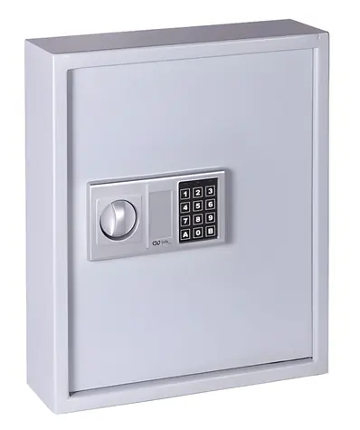 Olympia GOsafe 50B šedá / Skrinka na kľúče / 71 háčikov / kódový zámok + kľúč / nástenná montáž