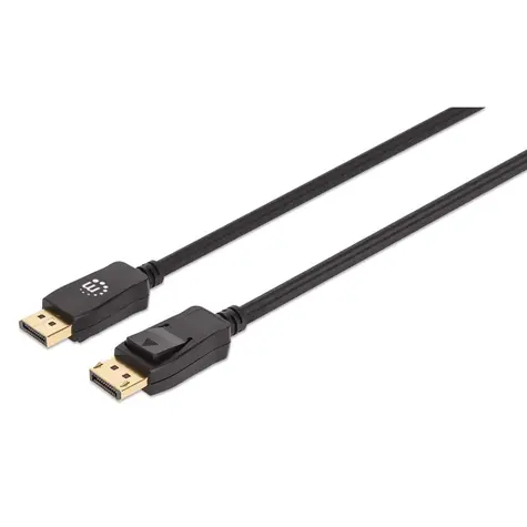 Manhattan DisplayPort 1.4 čierna / DisplayPort kábel / 3 m / 8K 60Hz / pozlátené konektory