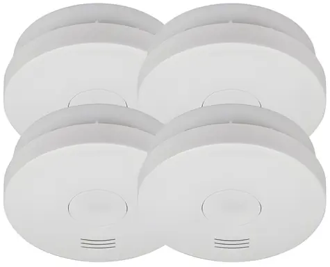 Brennenstuhl RM L 3100 SET 4 ks / Detektor dymu / bezdrôtové prepojenie / 85 dB siréna / 3V batéria na 10 rokov