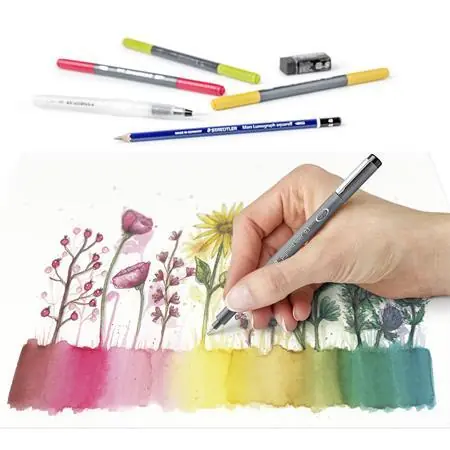 Staedtler Design Journey Aquarell Blumen / Kresliaca sada / 12 dielov