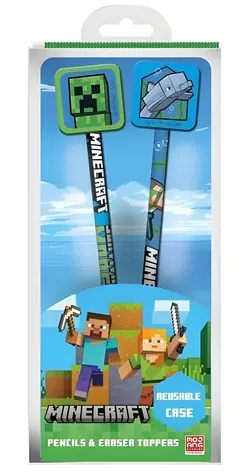 Sada ceruziek Minecraft s toppermi 2 ks / Kreatívna sada / Plastový obal / od 3 rokov