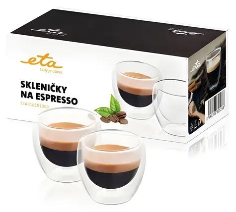 ETA 418191000 / Poháre na espresso / 80 ml / 2 ks