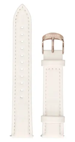 Garett univerzálny remienok 18 mm biela, zlaté zapínanie / Remienok / ekokoža / pre Garett VIVA, ROSE