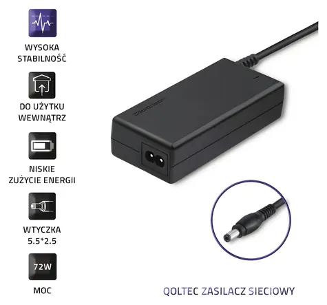 Napájací adaptér 12V 6A 72W / Sieťový zdroj / Konektor 5,5 x 2,5 mm