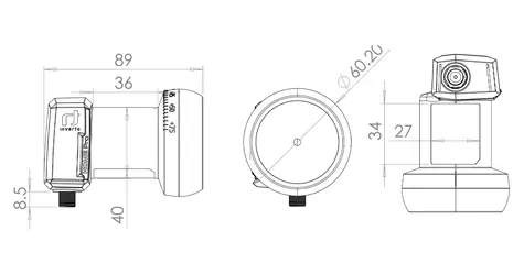Inverto HOME PRE Universal Single / LNB / Universal / 1 výstup