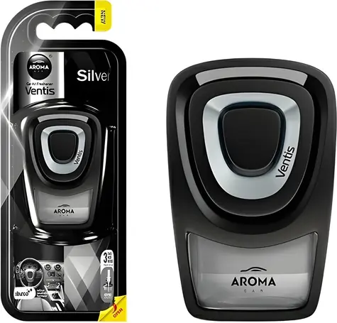ACCURA Osviežovač do mriežky VENTIS silver / Tekutá vôňa do auta / 8 ml