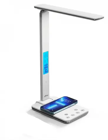MED MT222 biela / LED stolná lampa / Indukčná nabíjačka