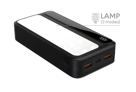 Rebeltec P20 LCDPD LAMP / Powerbanka / 20 000 mAh / LCD displej / PD nabíjanie / LED svietidlo