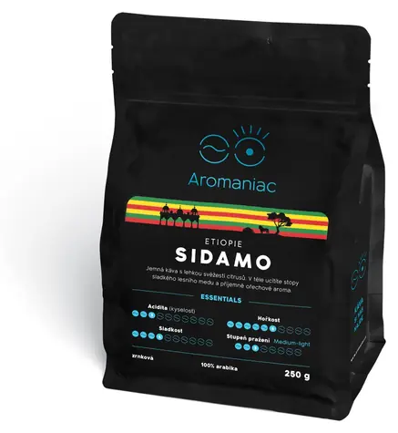 Etiópia Sidamo 250 g / Zrnková káva