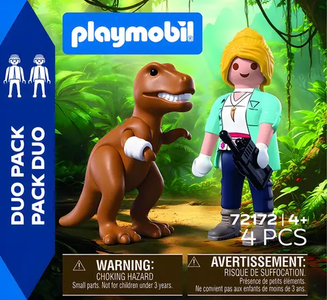 Playmobil DuoPack 72172 T-Rex s vedkyňou / Figúrky / Duo Pack sada