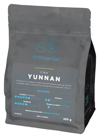 Čína Yunnan / Zrnková káva / 250 g