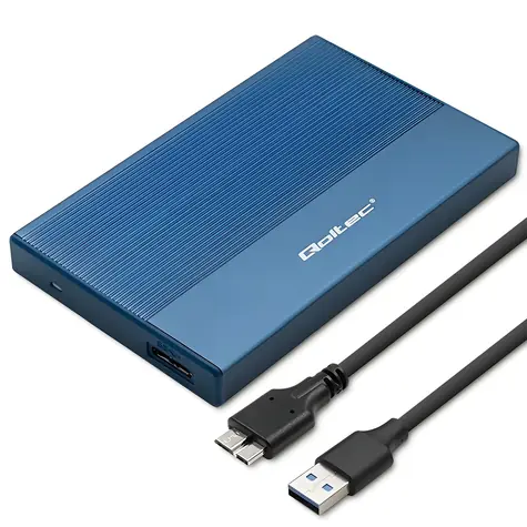 Externý box pre 2,5" SATA disk modrý / Box na disk / USB 3.0 / až 2 TB