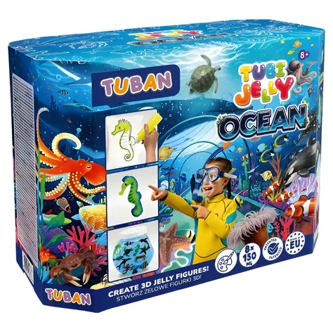 Tuban Kreatívna sada Tubi Jelly Ocean Veľké akvárium / 8 farieb / od 8 rokov