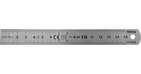 YATO Pružné oceľové pravítko 150 mm / Pravítko / Oceľ / Pružné prevedenie