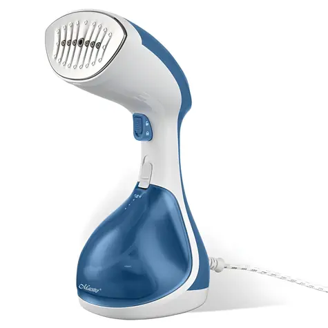 MR-355 naparovač odevov modrá / Naparovač odevov / 1500 W / 0,24 l / zvislé aj vodorovné naparovanie