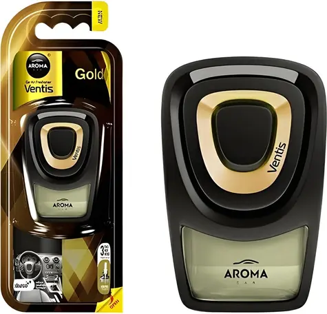 ACCURA Osviežovač do mriežky VENTIS gold / Tekutá vôňa do auta / 8 ml