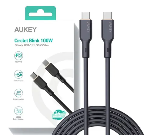 AUKEY 100W USB-C kábel / Dátový kábel / USB-C na USB-C