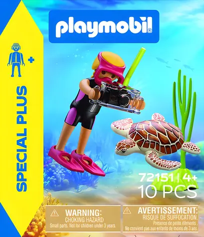 Playmobil Figúrka Vacation on the beach 72151 Potápačka so korytnačkou / Special PLUS