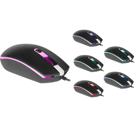DOT MB-986 / Herná myš / optická / 1000 DPI / RGB podsvietenie / 4 tlačidlá