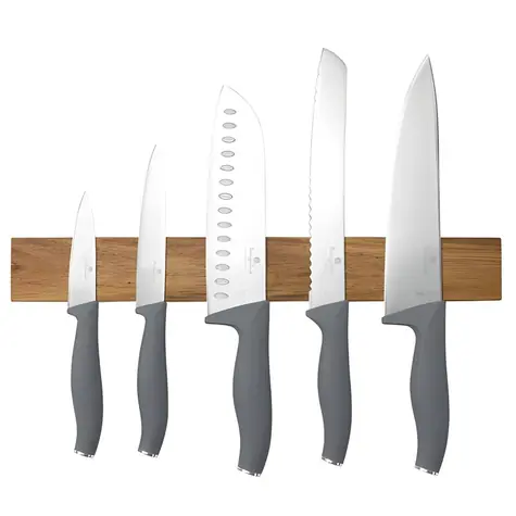 BERLINGERHAUS Aspen Collection / Sada nožov / 6 ks / magnetický držiak z agátového dreva